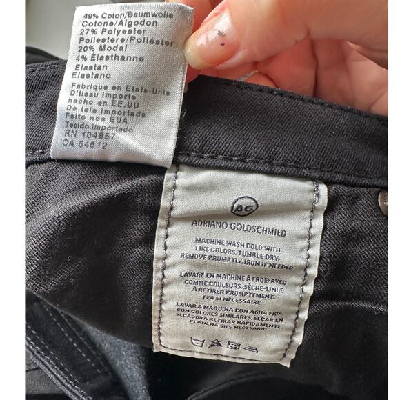 AG Adriano Goldschmied The Prima Crop Black Jeans Women’s 31 Cigarette - Picture 10 of 12